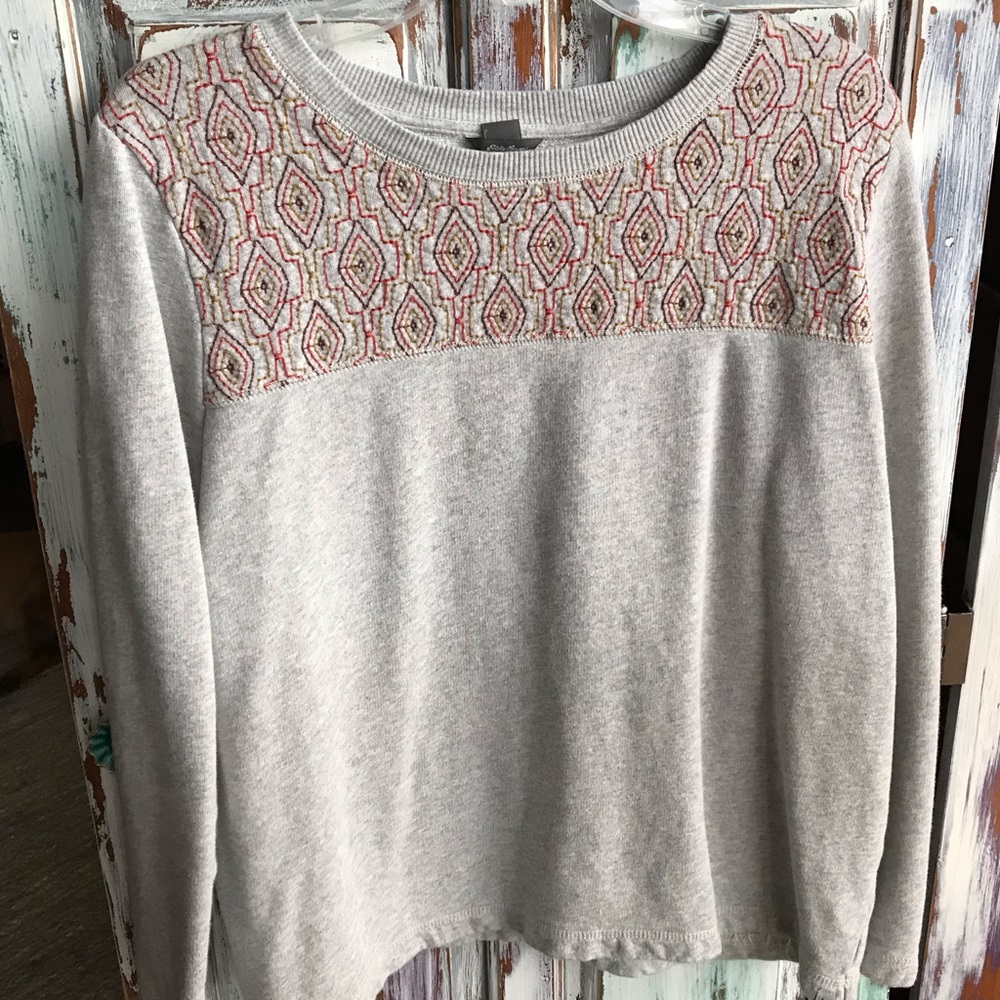 Eddie Bauer Aztec French Terry Sweatshirt size L